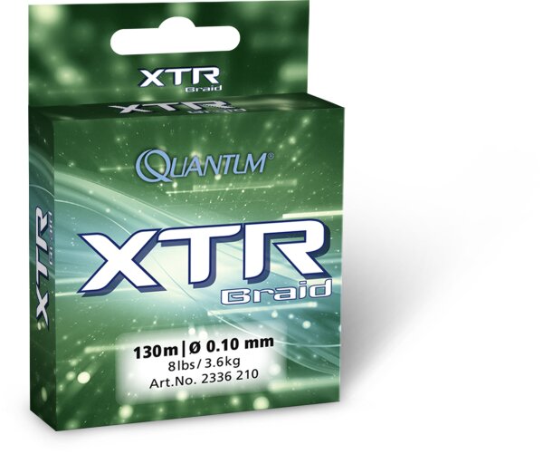 Quantum &Oslash; 0,12mm XTR Braid L: 130m 4,5kg / 10lbs gr&uuml;n