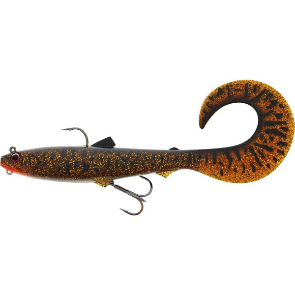BULLTEEZ CURLTAIL R2F 21CM SINKING 73G MOTOROIL BURBOT