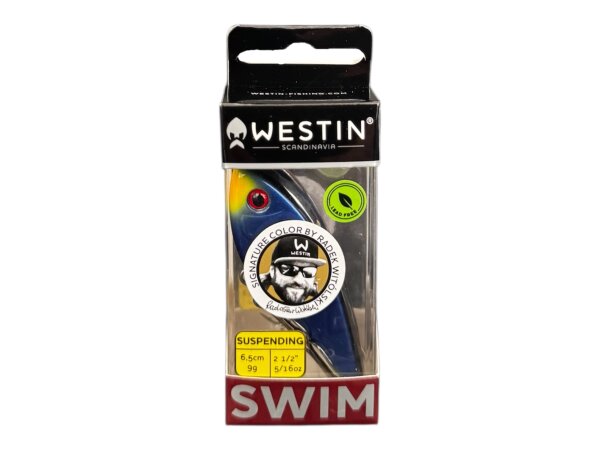 WESTIN SWIM GLIDEBAIT 6,5CM SUSPENDING 9G BLACK SPARK