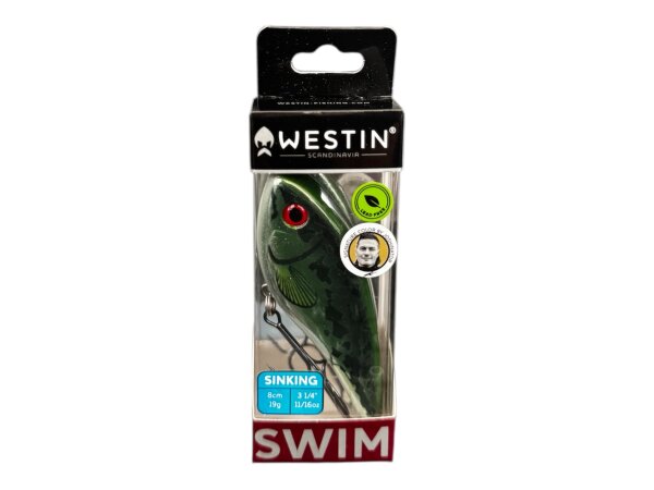 WESTIN SWIM GLIDEBAIT 8CM SINKING 19G BABY BASS