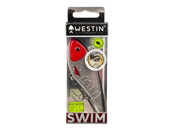 WESTIN SWIM GLIDEBAIT 10CM LOW FLOATING 31G SILVER REDHEAD