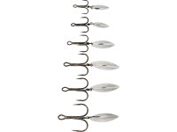 WESTIN SPIN-TREBLE #1 SILVER/RED 2PCS