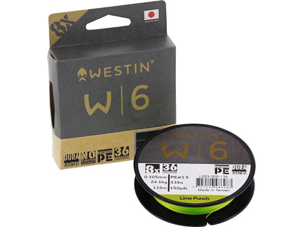 WESTIN W6 8 BRAID LIME PUNCH 300M