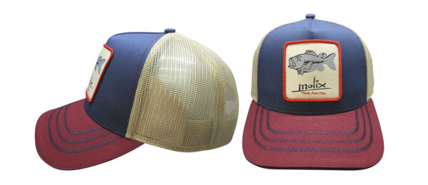 MOLIX TRUCKER HAT BLACK BASS COL. NAVY/CREAM