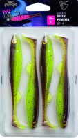 FOX RAGE SLICK SHAD ULTRA UV 11CM GREEN PUMPKIN 4PCS