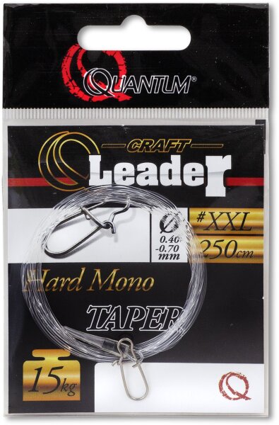 Quantum Q-Leader Hard Mono-Taper-Vorfach L: 250cm 9kg / 20lbs transparent 1 St&uuml;ck