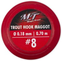 Magic Trout #4 Trout Hook Maggot silber Vorfach: 200cm