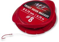 Magic Trout #4 Trout Hook Maggot silber Vorfach: 200cm