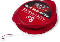 Magic Trout #10 Trout Hook Maggot silber Vorfach: 200cm